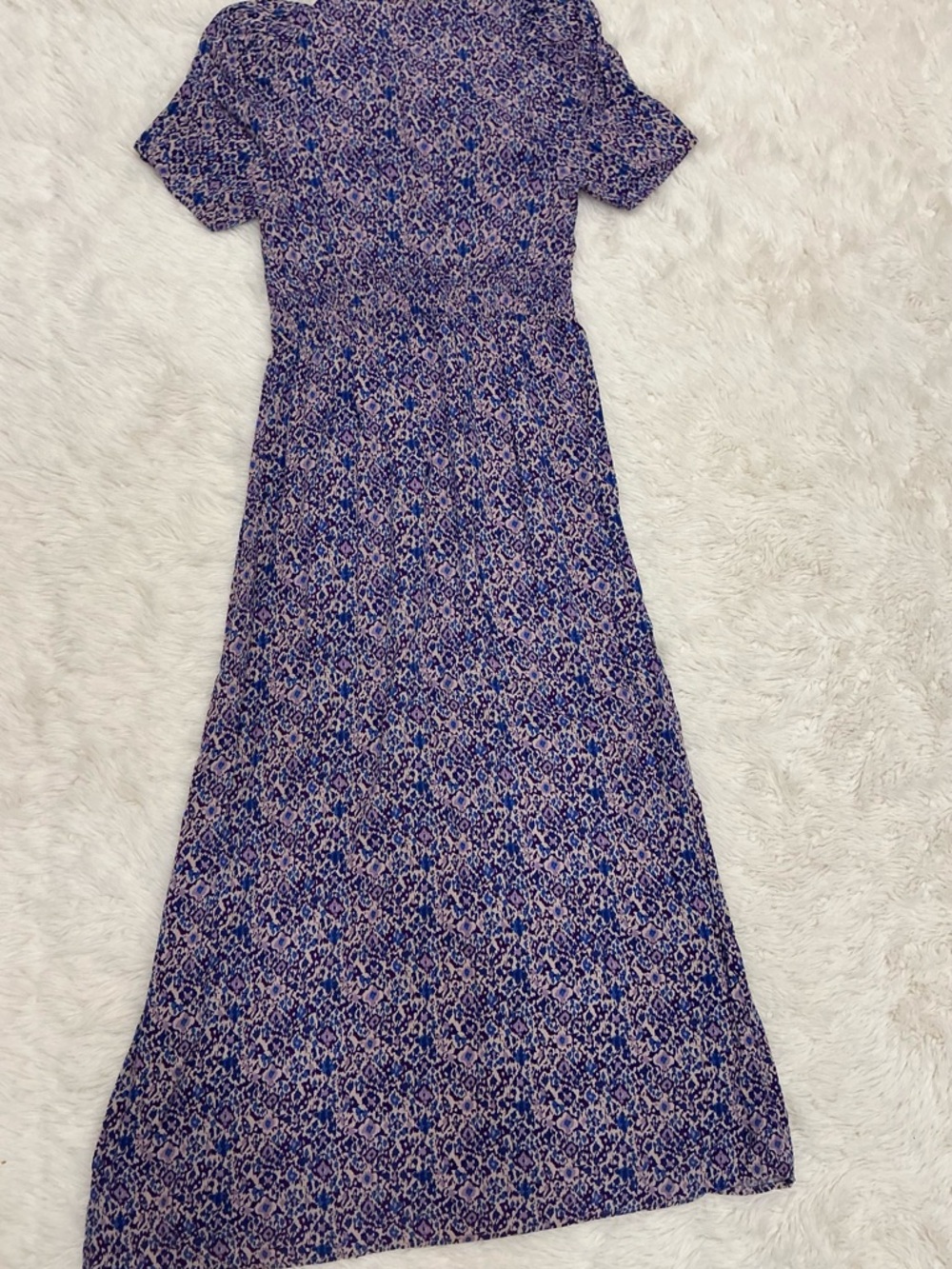 An’ge - Floral V-Neck Maxi Dress in Purple - Picture 7 of 10